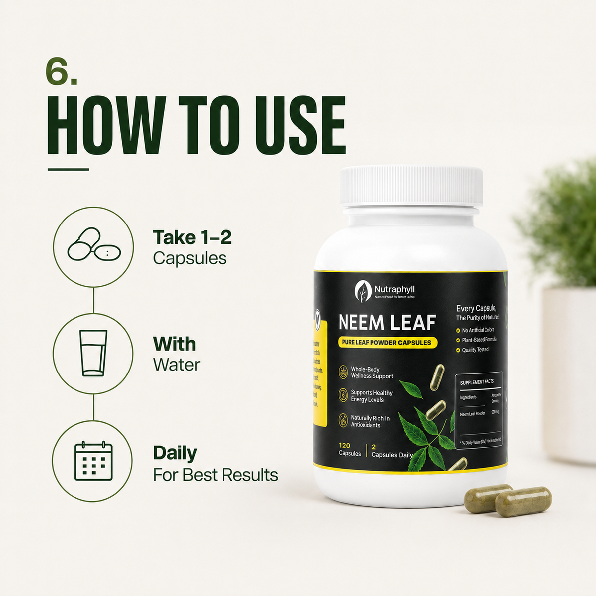 Neem Leaf Powder 120 capsule