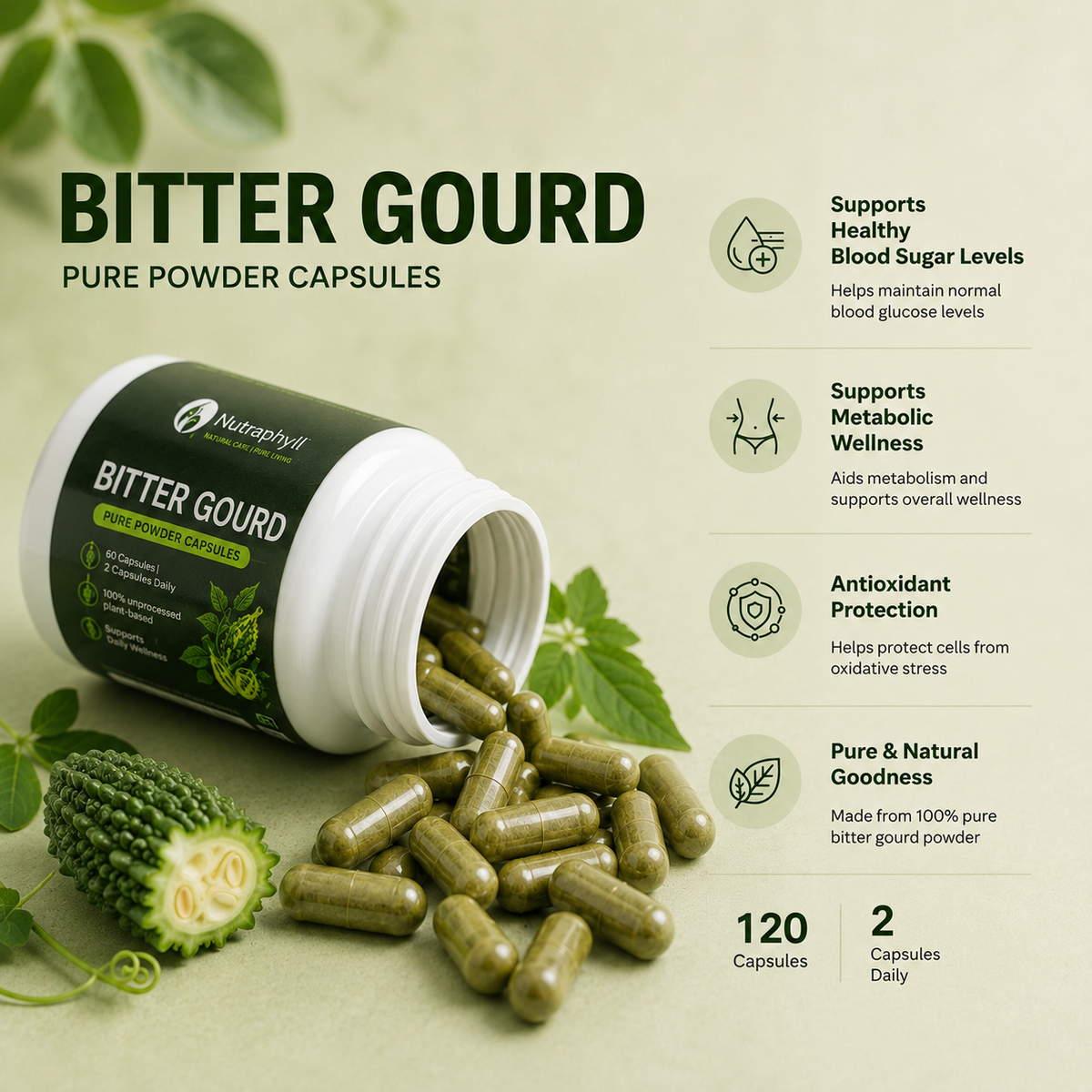 Bitter Gourd capsule - 120 Capsule