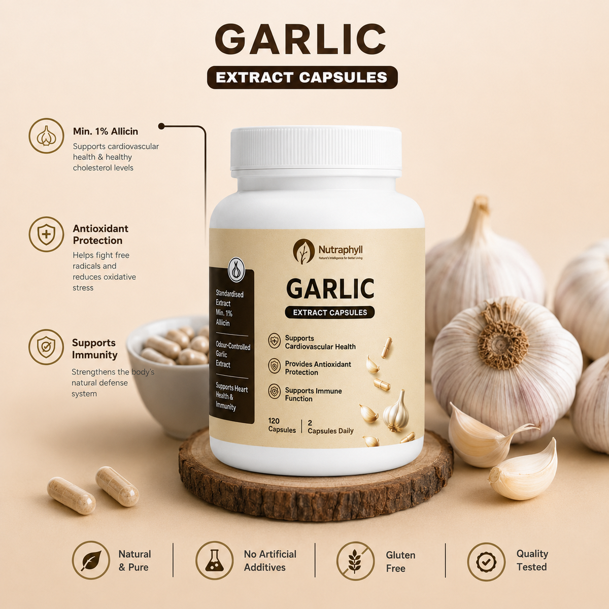 Garlic Powder - 120 Capsule