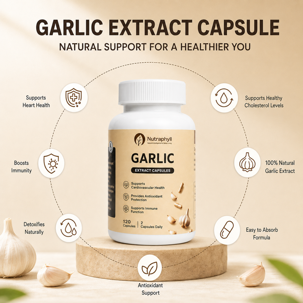 Garlic Powder - 120 Capsule