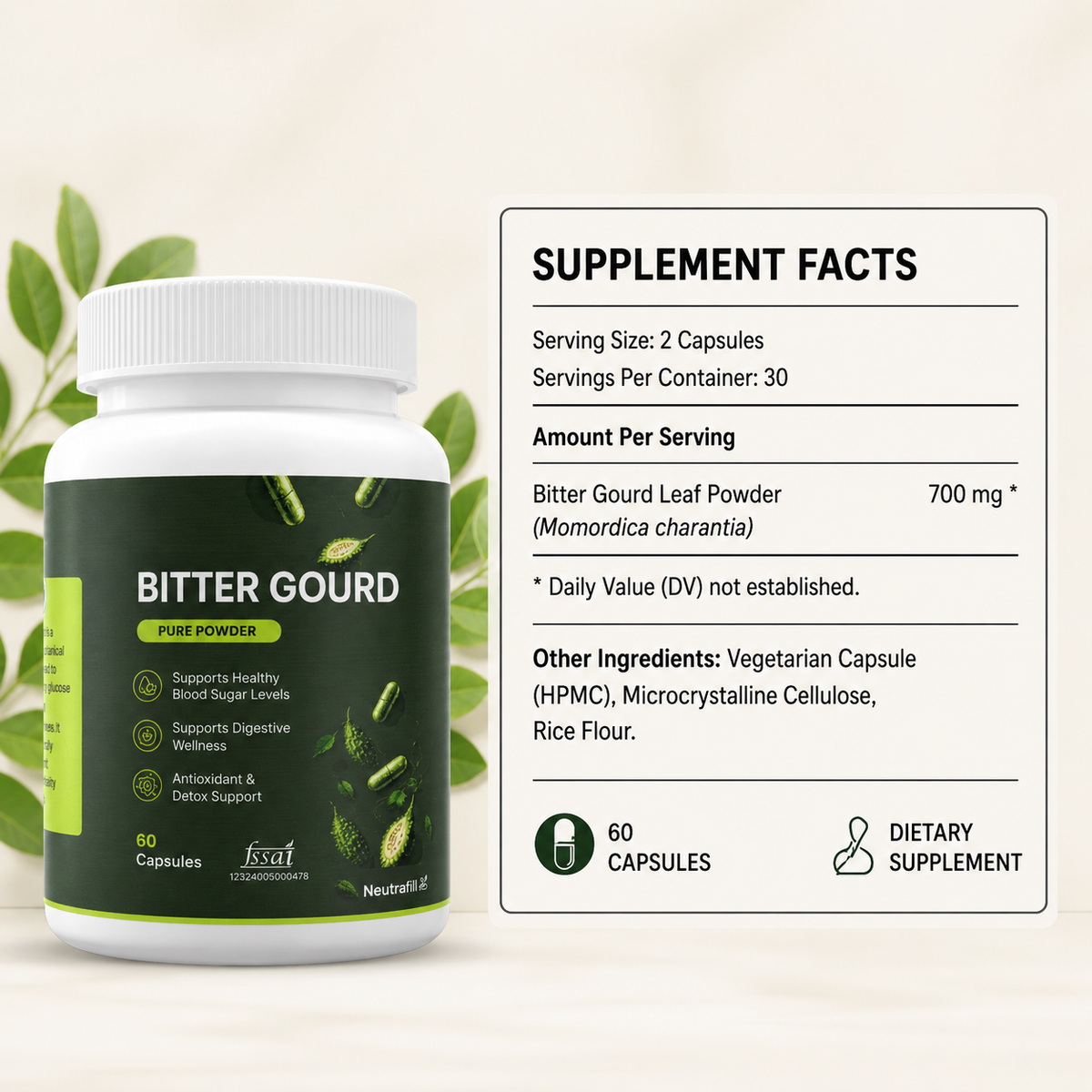 Bitter Gourd capsule - 60 Capsule